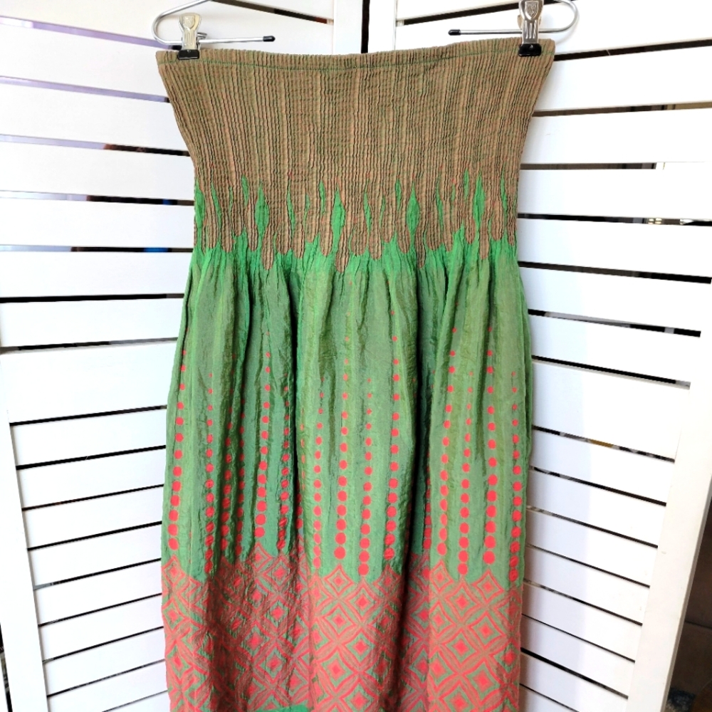 Indian Boho Strapless Dress